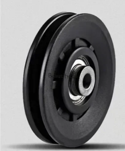 

4yj15Fitness Equipment Accessories Pulley Black Plastic Nylon Wheel