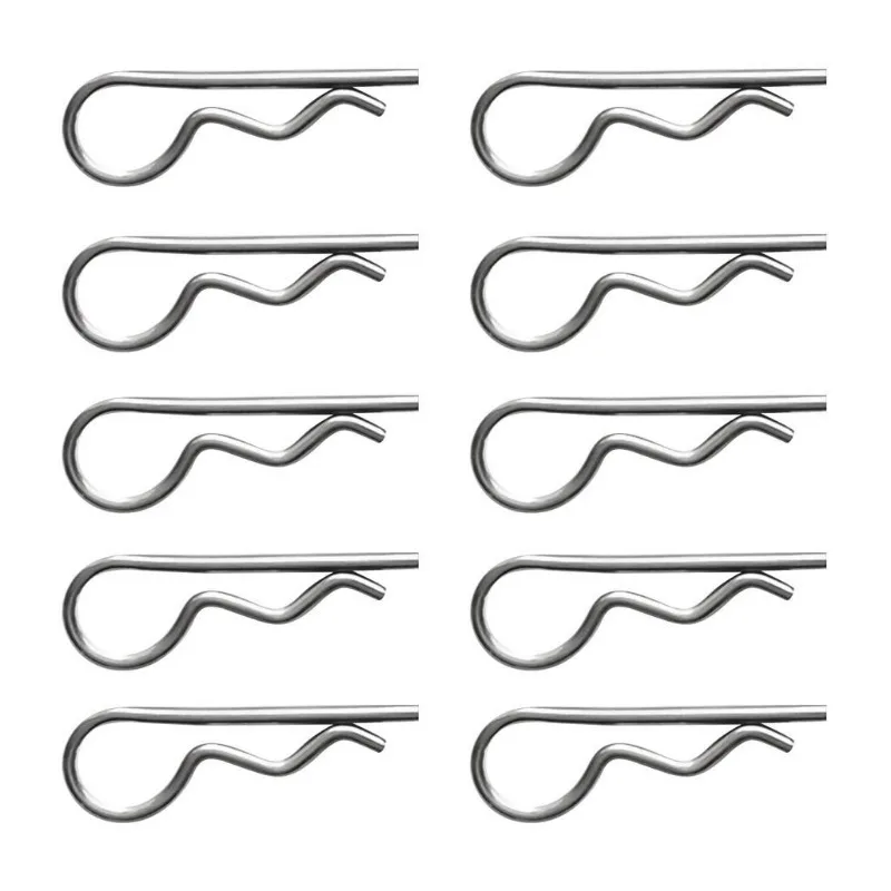 10/20/30pcs Stainless Steel R Shaped Spring Cotter Clip Pin Fastener Hardware for Repairing Cars