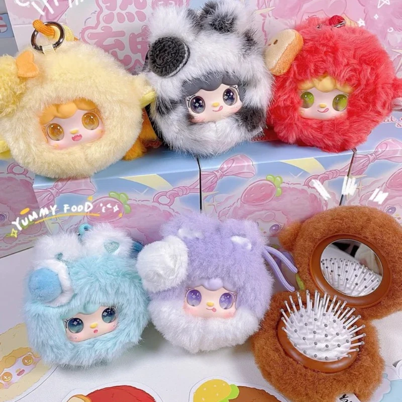 

Yooki Mirror Comb Series Heat Charging Station Blind Box Toy Mystery Box Kawaii Anime Figure Portable Makeup Mirror Pendant Gift
