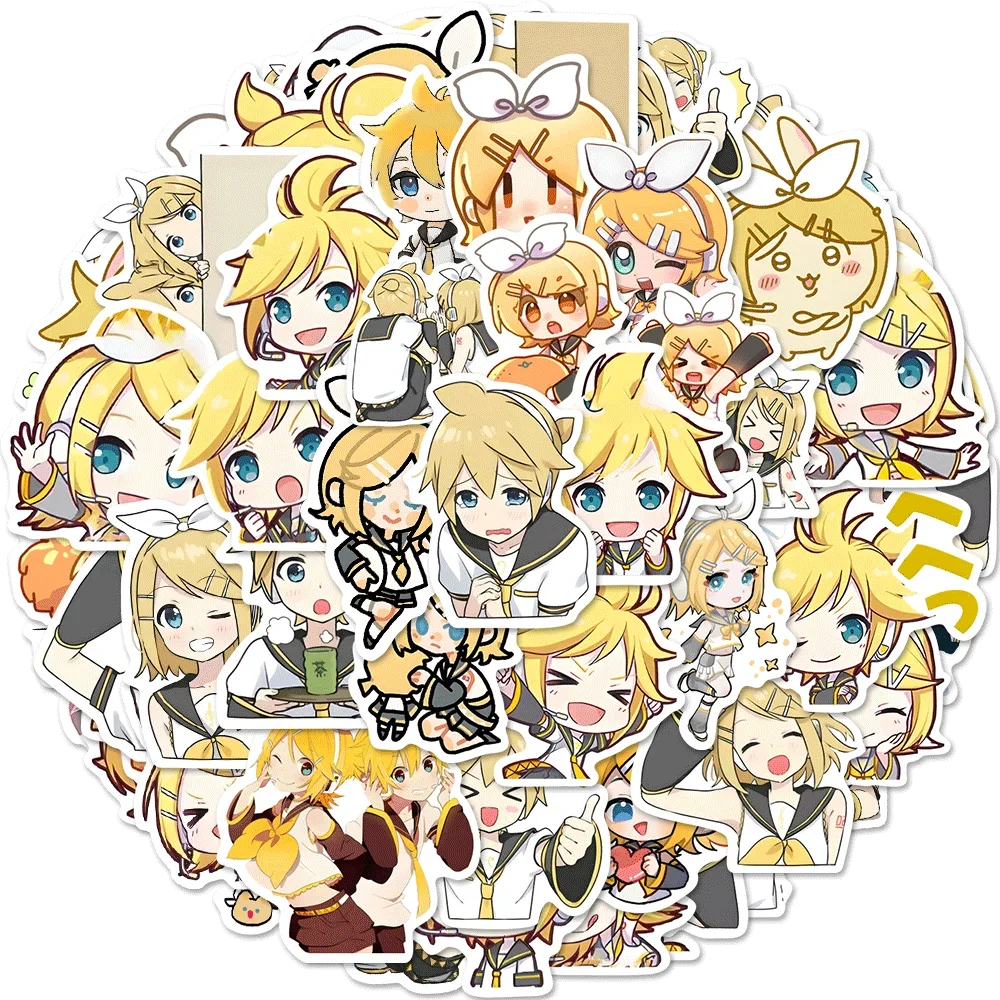 94Pcs/set Anime Hatsune Miku Rin Len kawaii Figure Waterproof sticker model toys DIY Hand account stickers gifts