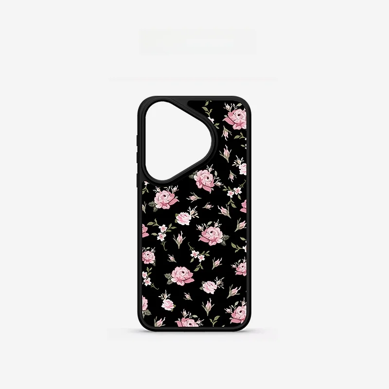 

QX Floral Rose Skin Texture Phone Case for Pura70 pro Women's New 2024 High Quality Luxury Fashion Artistic Small ...