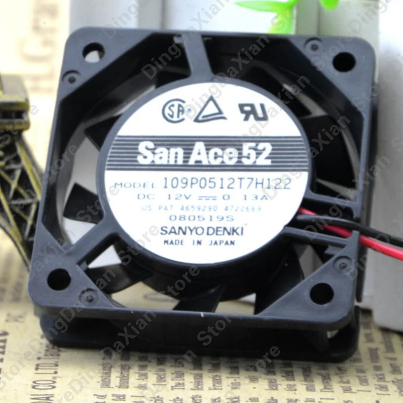 

l 1PCS Mute Miniature Chassis Fan For SANYO San Ace 109P0512T7H122 | 12V 0.13A 50×50×15mm 5CM