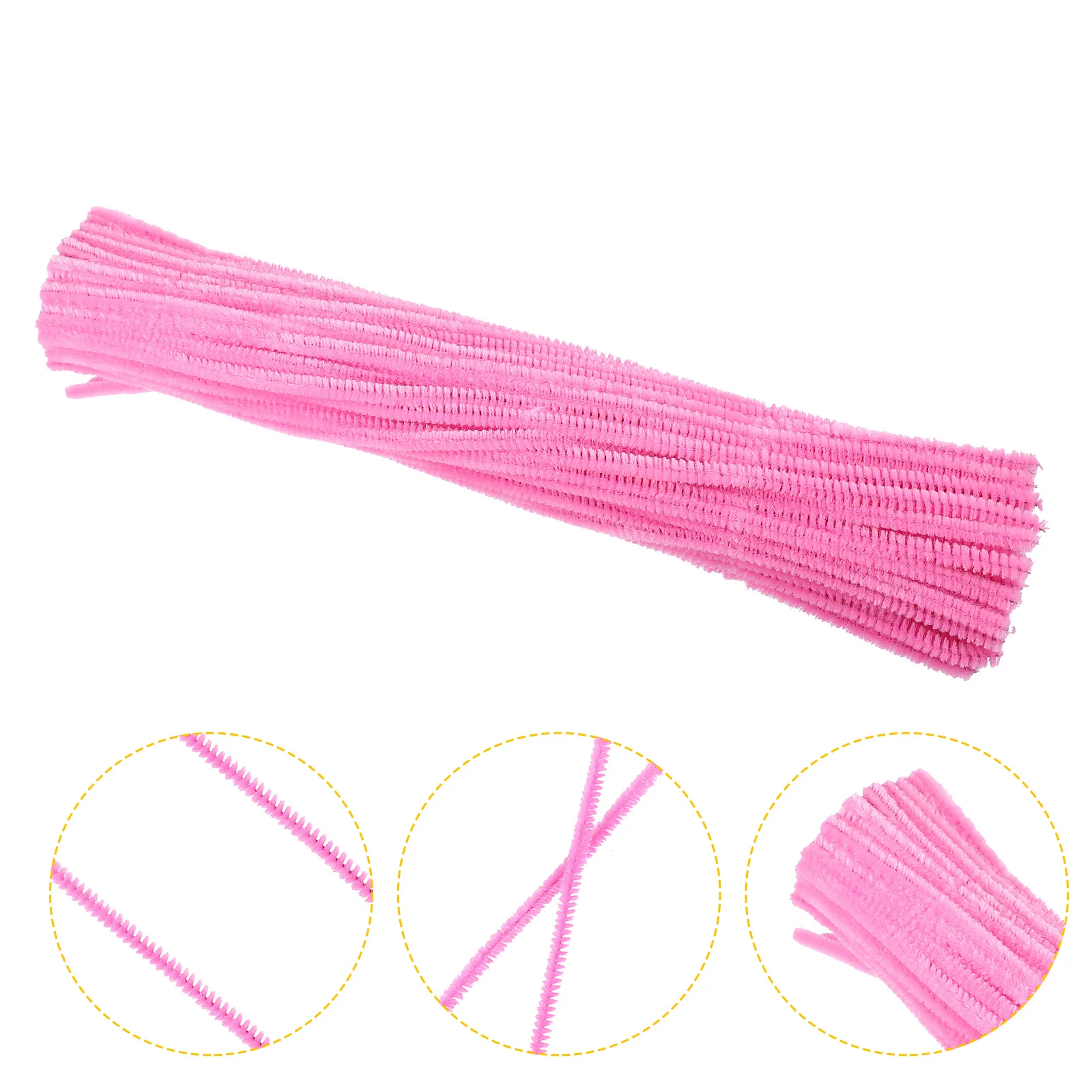 

200pcs Colored Chenille Stems Pipe Cleaners Art Projects Kids Adults Flexible Polyester Iron Wire Stem Crafts