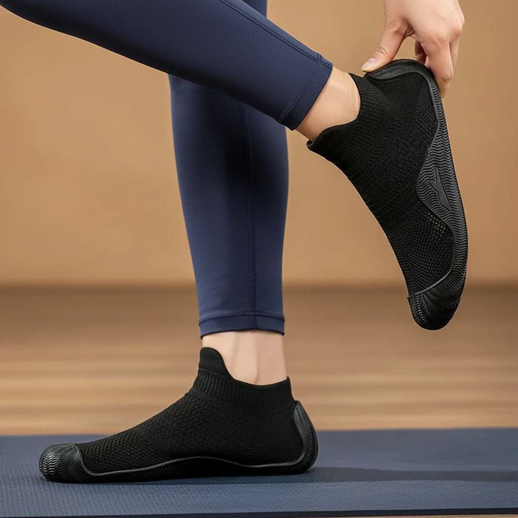 

GallonShark Lightweight Barefoot Shoes Breathable Knit Footwear for Home Yoga Pilates and Floor Activities