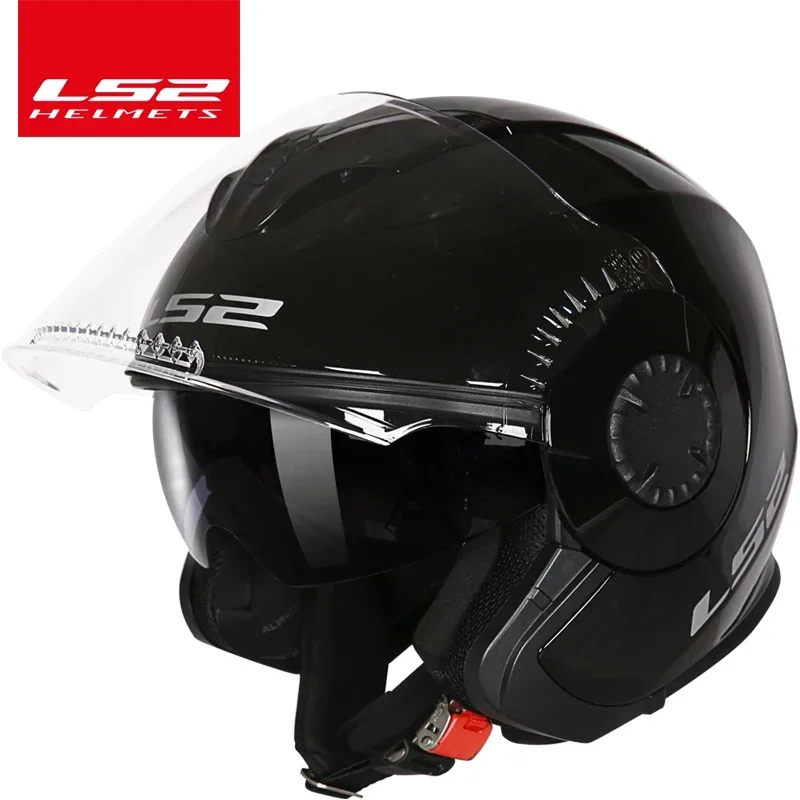 LS2 Verso vintage Open Face Motorcycle Helmet LS2 of570 old locomotive retro 3/4 scooter helmets