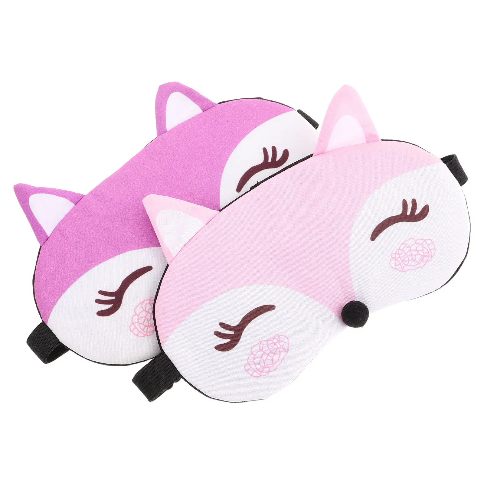 

2 шт. маски для сна для девочек, милые маски-лисички, светонепроницаемые, для спокойного сна, из мягкого дышащего материала