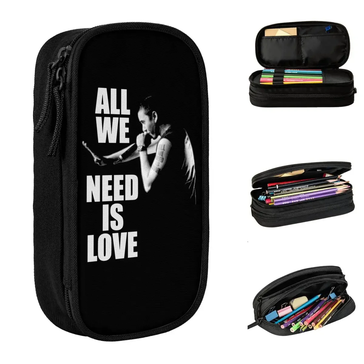 Canserbero Hip Hop Rap Latin American Pencil Cases Pen Bags Kids Large Storage Students School Zipper Pencilcases