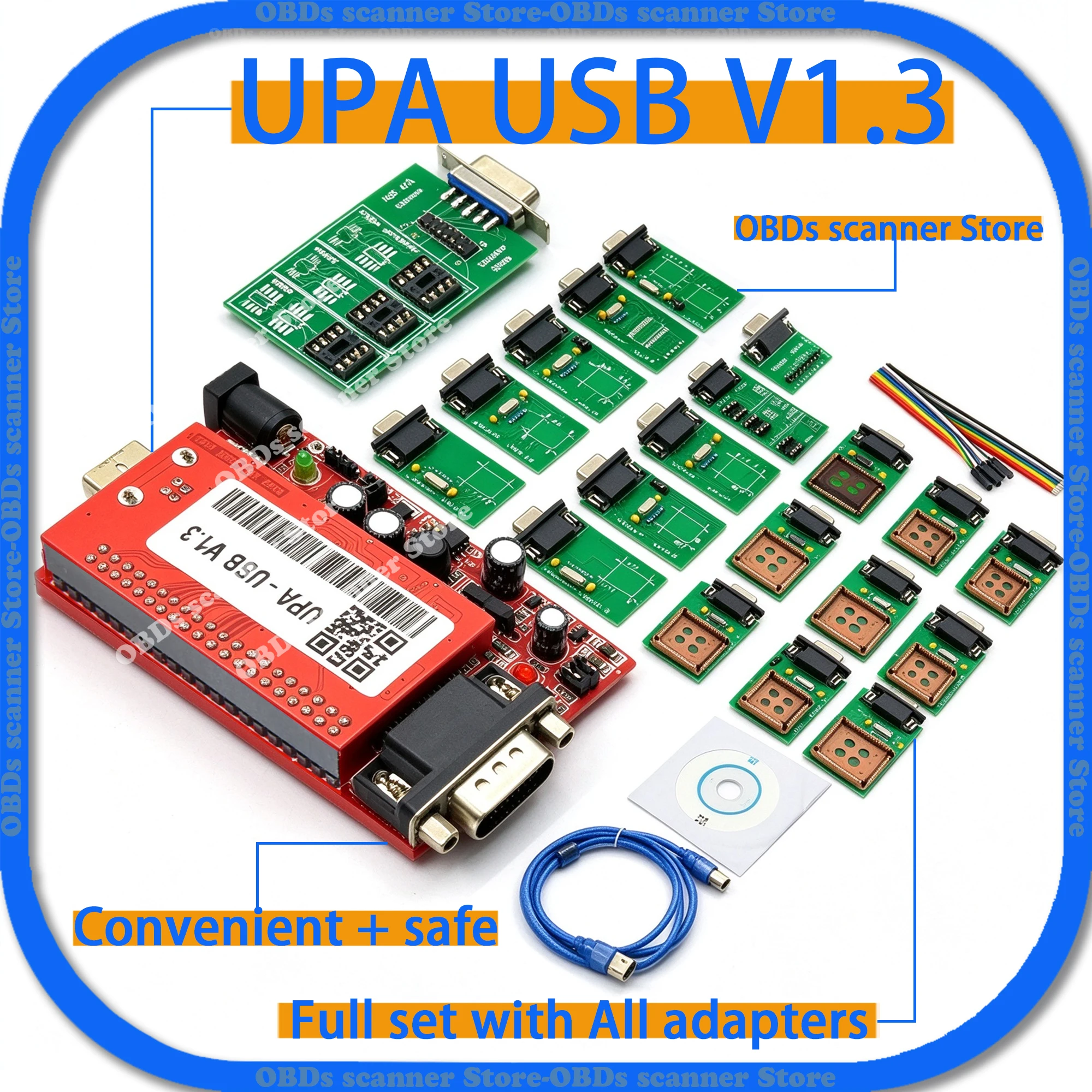 UPAUSB Car Repair Upa Usb V1.3 ECU Chip Programmer Interface Diagnostic Tools Device Auto Tuning Full Eeprom Adapter VCI