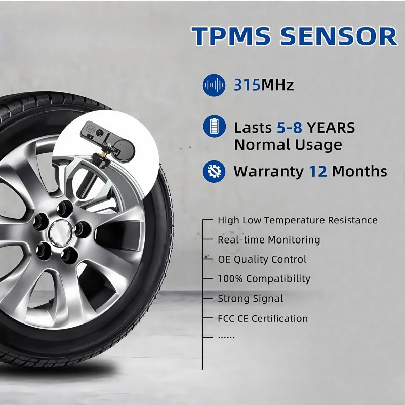 4 قطعة نظام مراقبة ضغط الإطارات (TPMS) الاستشعار 28103AJ00A 315 ميجا هرتز لسوبارو