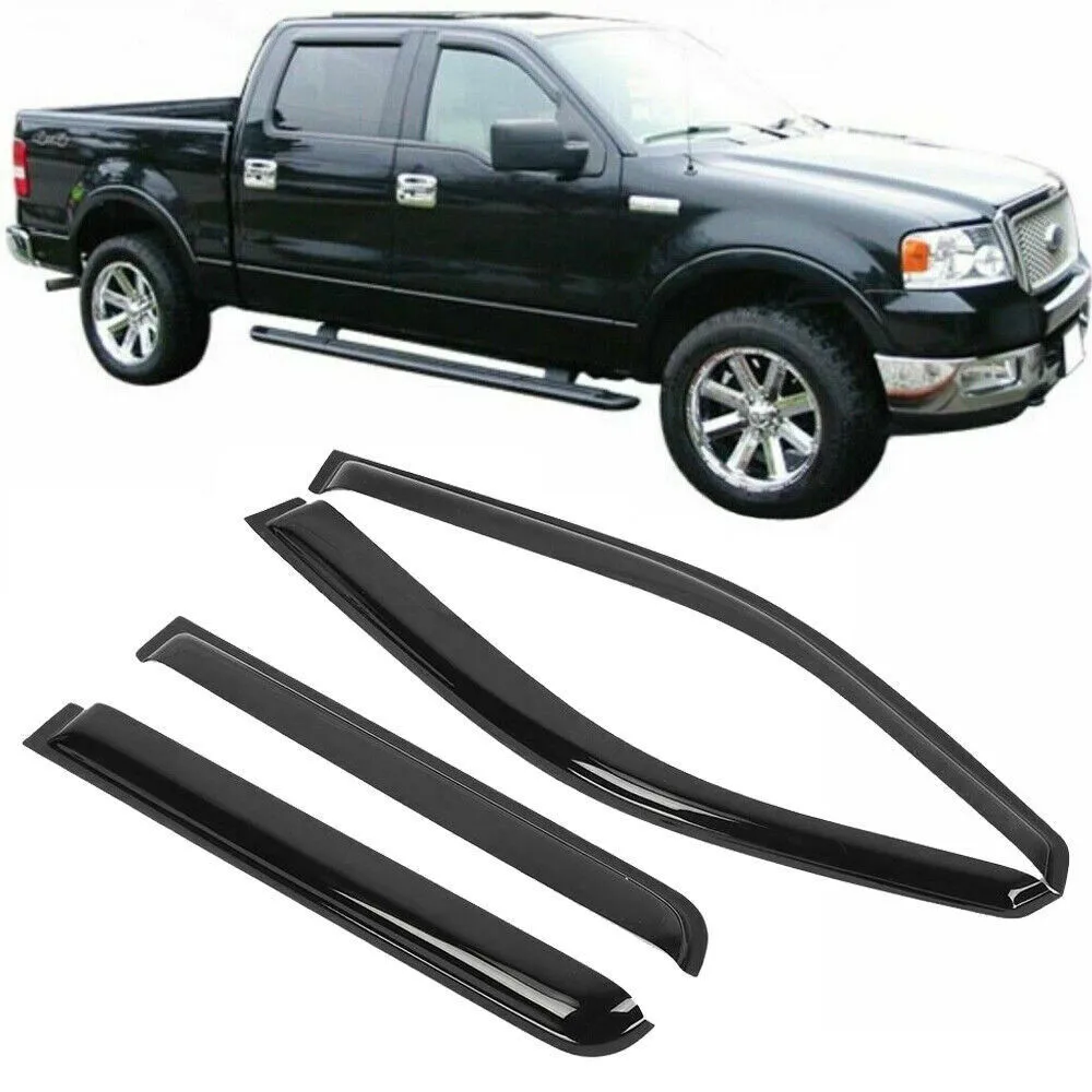 

For 2004-2008 Ford F150 Supercrew Window Vent Visors Sun Rain Guards