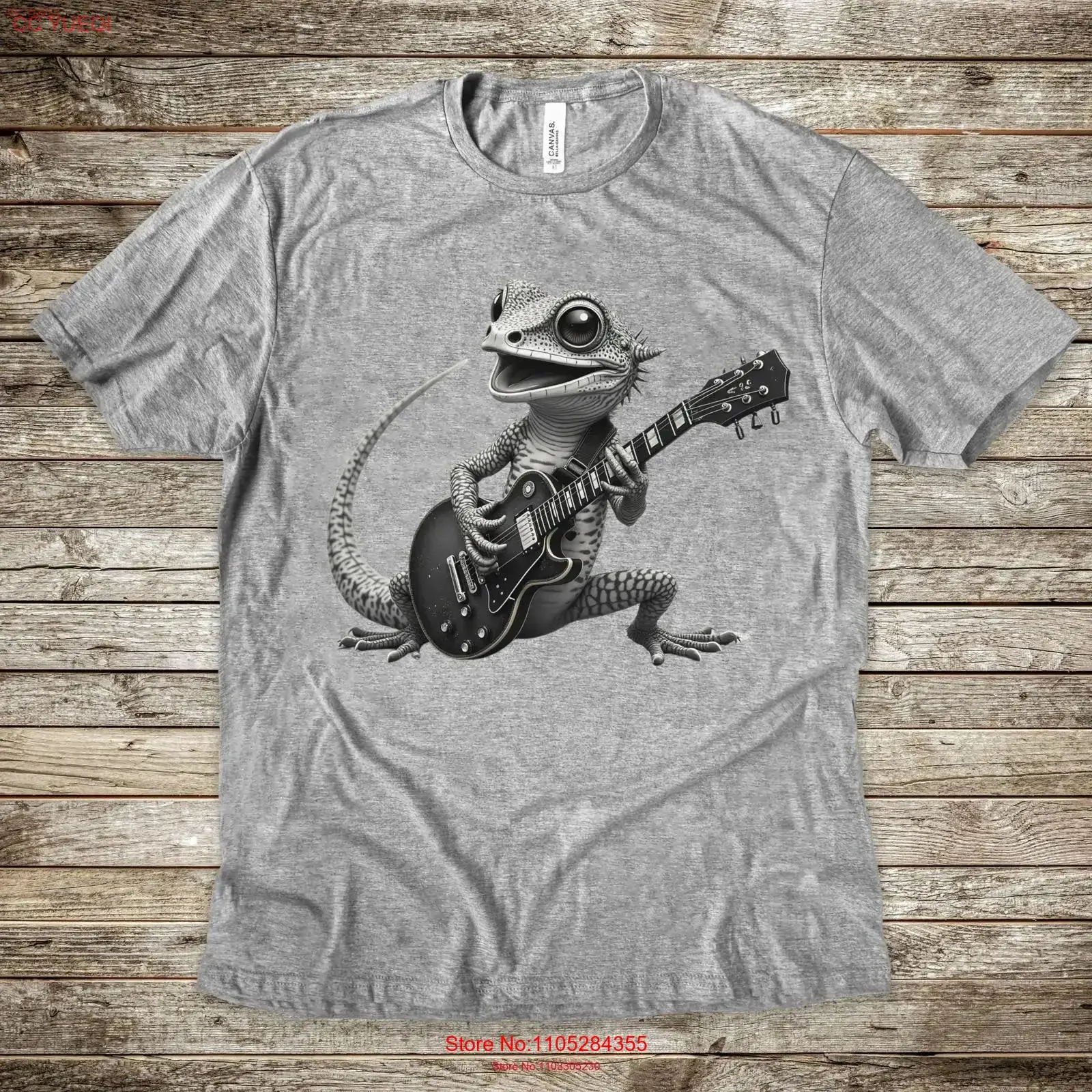 Gecko Playing Guitar T Shirt Funny For Rock Band Bass Musician Dad GuitarisT vintage Washed Stretched Slightly designer clothes