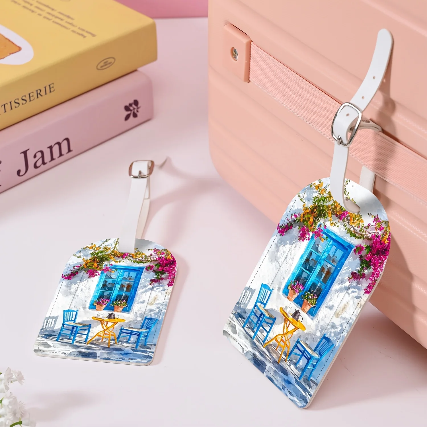 

Luggage Tag Suitable Airports Cruises Business Trips Lightweight PU Suitcase Tag Airport Identification for Greece Themed Bag