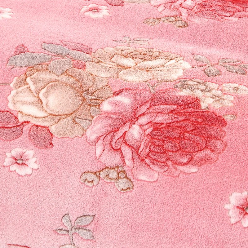 1pc Floral Stil Warme Bettdecke Fleece Decke Plaid Reise Schal Sofa Nickerchen Decken Hause Bettlaken Manta – Detail 5