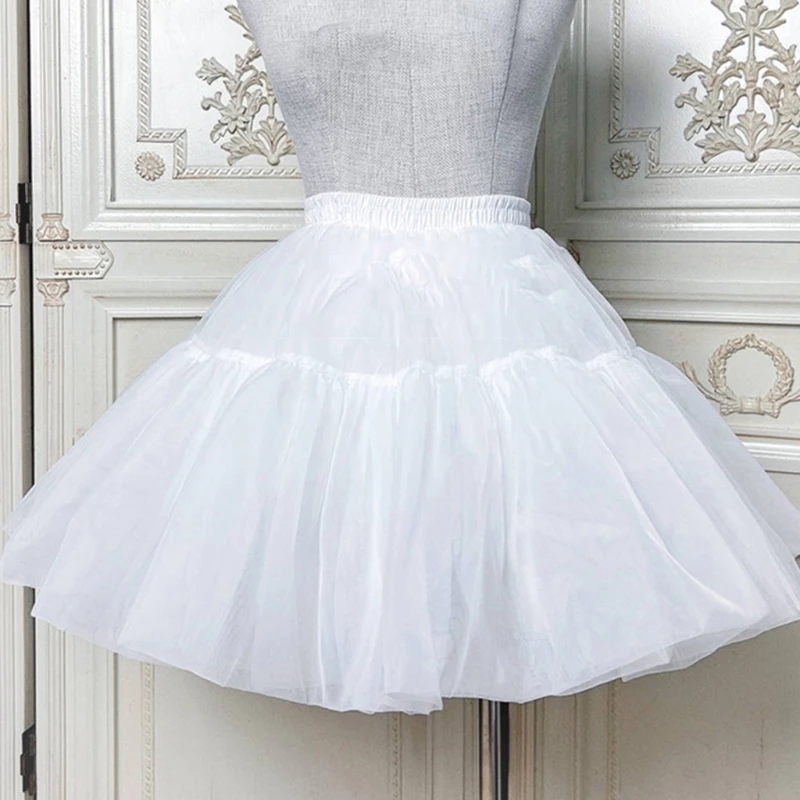 Adult Children Princess Skirt with Soft Tulle Mesh Layers Sweet Lolita Style Solid Color Ballet Dance Tutu Skirt for Women Girls