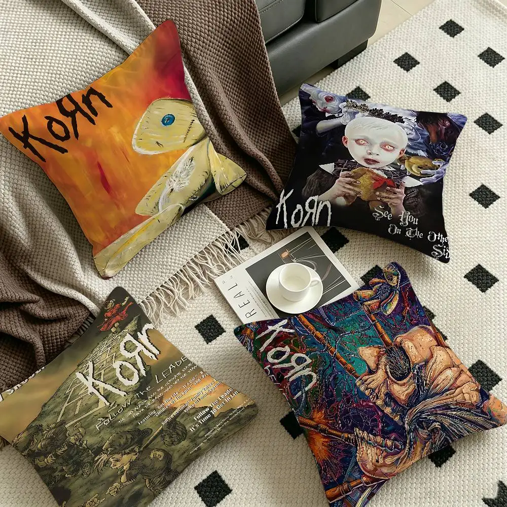 Metal Rock Band K-Korn Cushion Cover Inches Farmhouse Decor Home Throw Pillow Covers for Couch Decorations