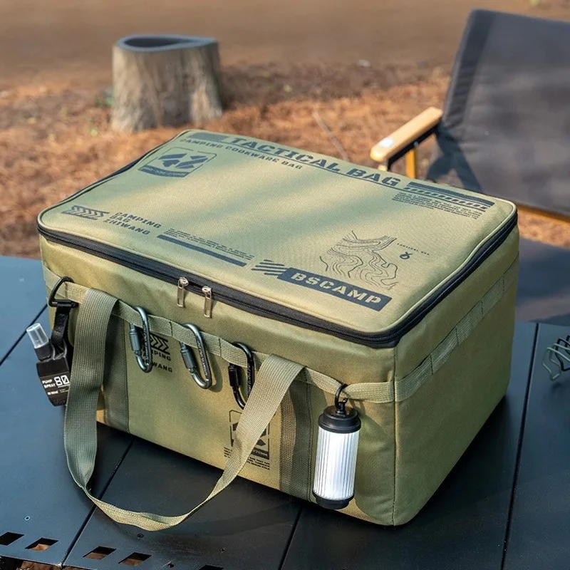 

30-42L Waterproof Tactical Camping Storage Bag Insulated Folding Box for Outdoor Gear Organizer Picnic Tableware Field Equipment