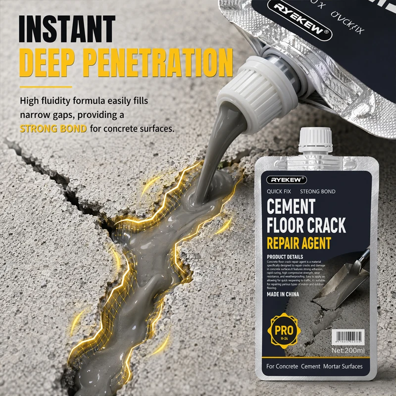 Concrete Crack Filler, Cement Floor Gap Sealant, Repair Glue for Driveway Wall Floor Cracks, Home Improvement Tools