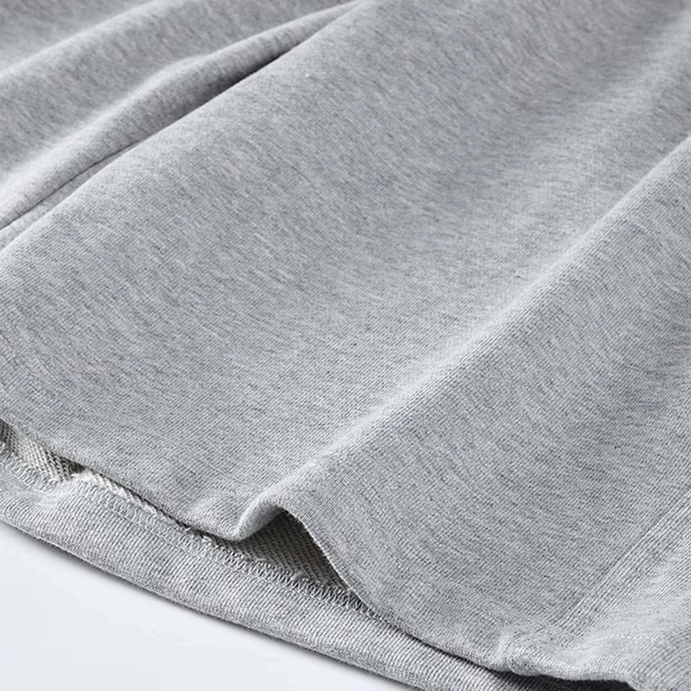 Pantaloncini sportivi in cotone da uomo estivi nuovi pantaloni a cinque quarti da uomo grigi casual larghi a tubo dritto