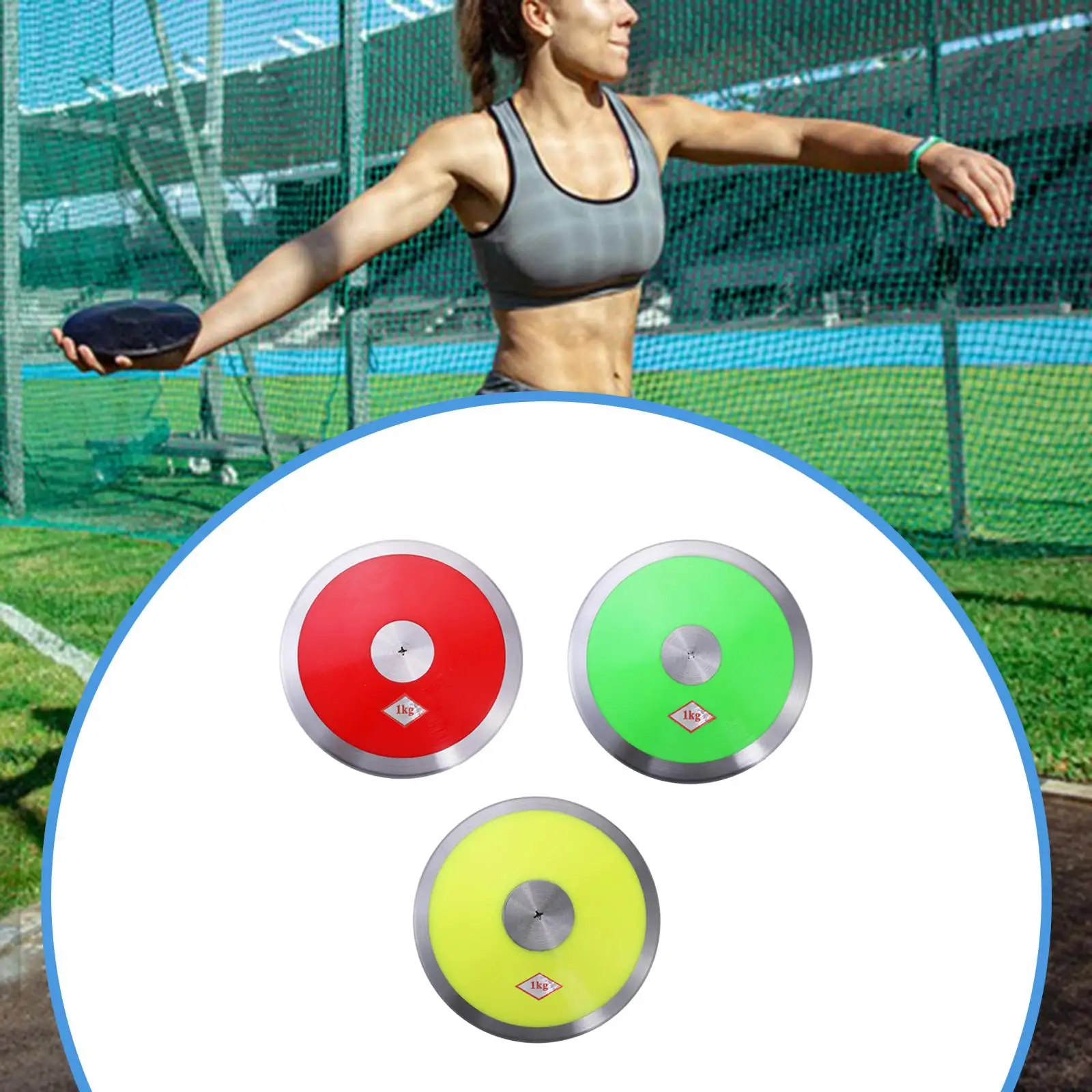 1kg Nylon with Steel Rim and Center for Girls Women Training Equipment Throwing for Sports Events Summer Camp