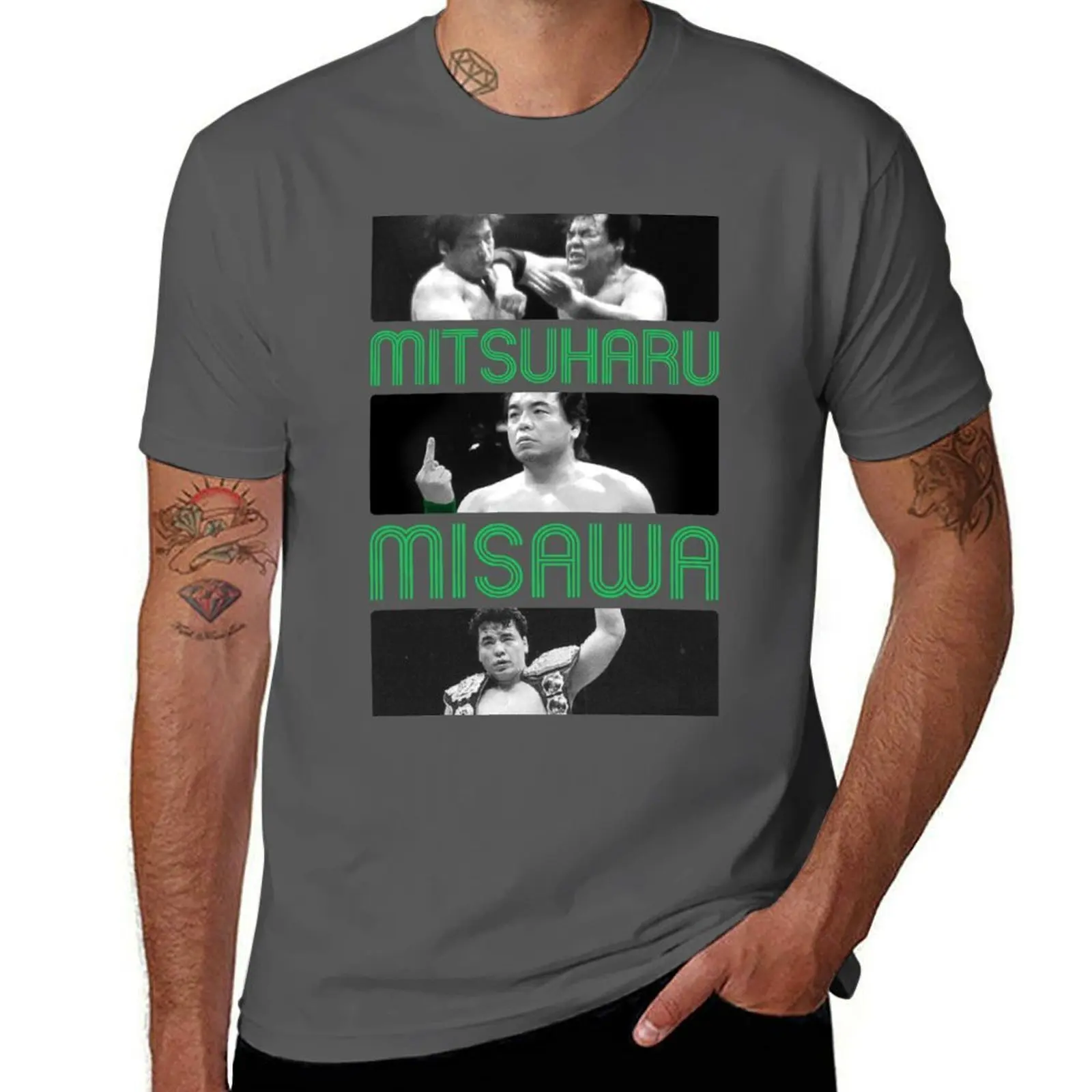 

Mitsuharu Misawa T-Shirt man t shirts cotton t shirts for man graphic tees T-Shirt