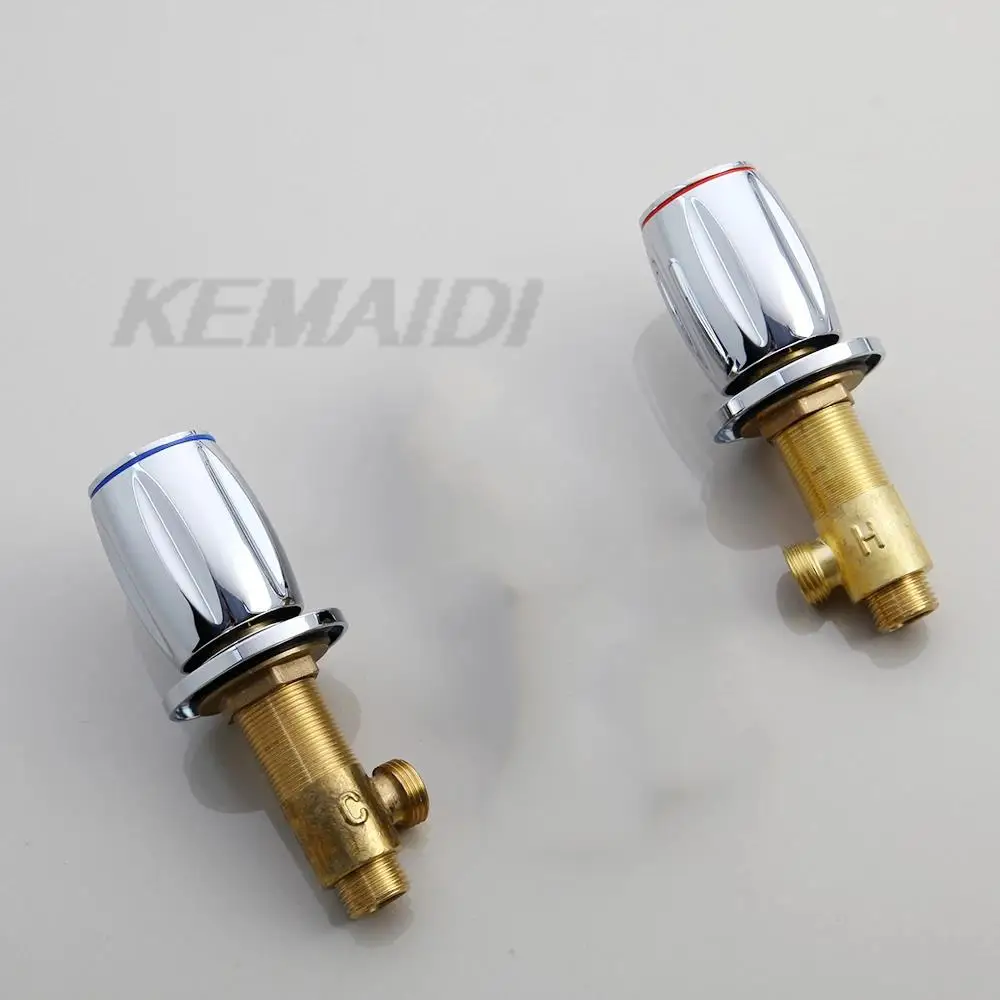 KEMAIDI Chrome Basin Tap Handle Durable Unique Design Kitchen Hot & Cold Mixer Handle Shower Faucet Hand for Shower Faucets