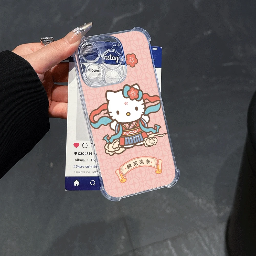 Sanrio Weiche Handyhülle für IPhone16 Pro Max IPhone 16/15/14/13/12/11/x/xs/xs Max Mädchen Handyhüllen Hello Kitty Geschenk