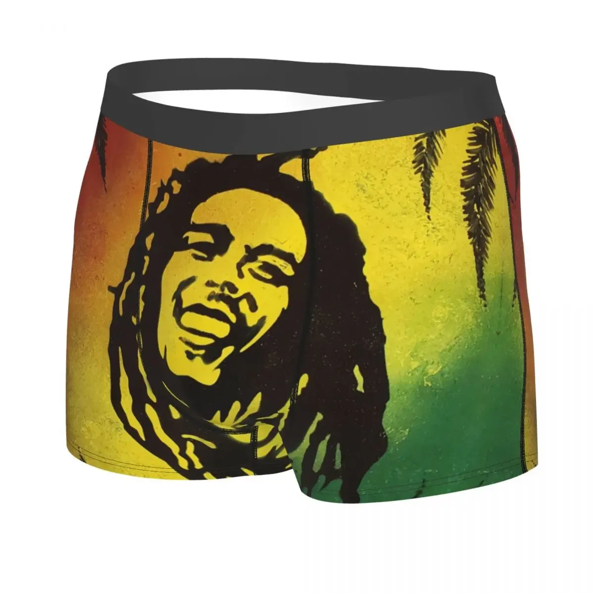 Male Fashion Jamaica Reggae Rock Bob Marley Underwear Boxer Briefs Men Soft Shorts Panties Underpants