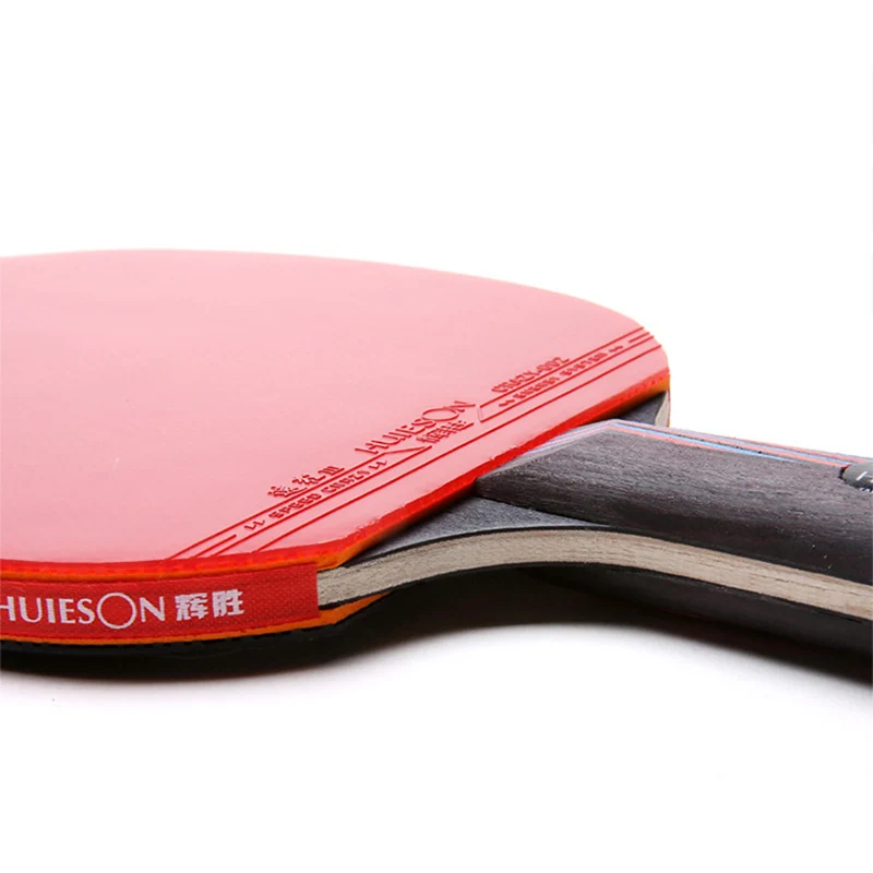 Professional Tennis Table Racket Short Long Handle Carbon Blade Rubber With Double Face Pimples In Ping Pong Rackets With Case