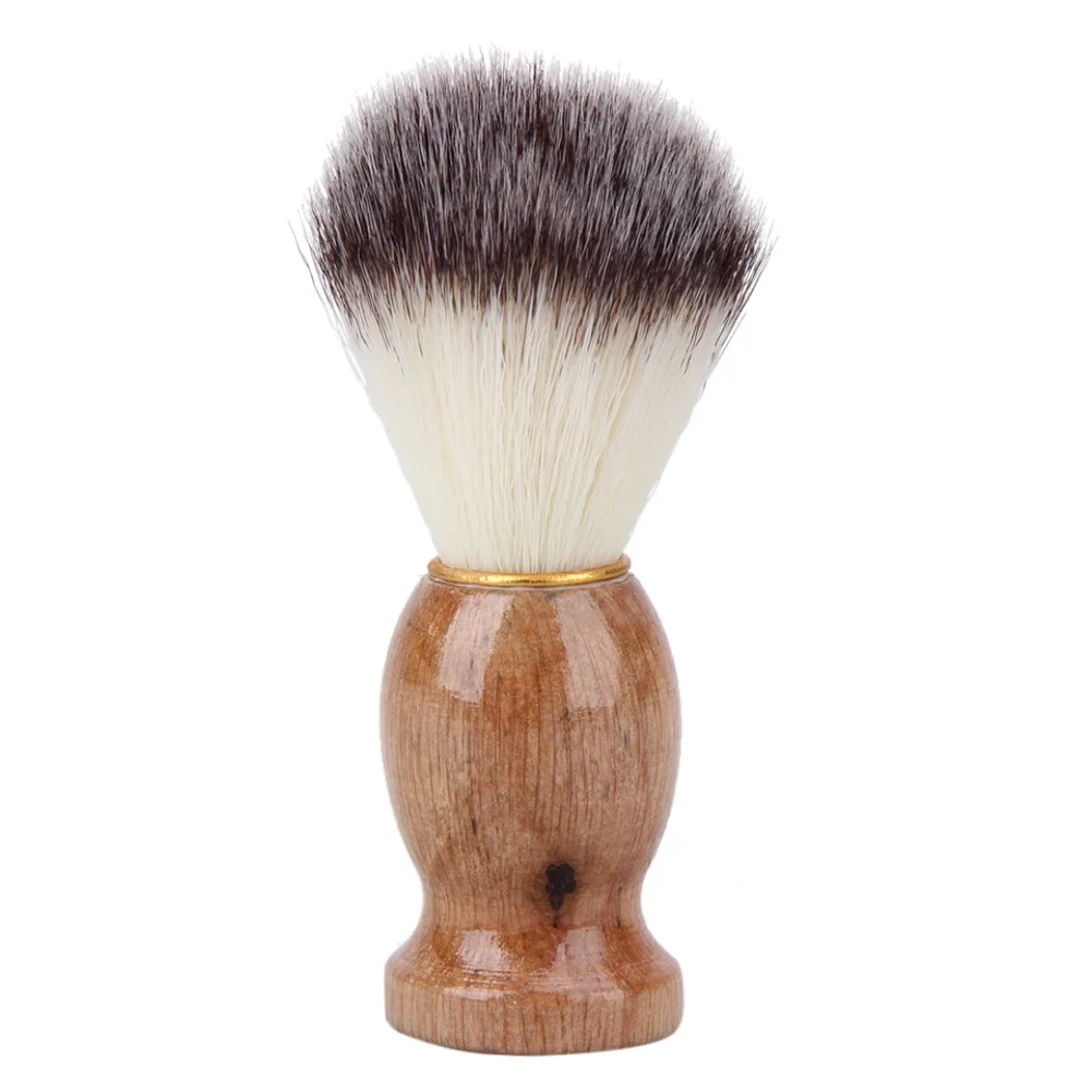 1PC Badger Hair Men's Shaving Brush Salon Men Facial Beard Cleaning Shave Tool Razor Brush with Wood Handle