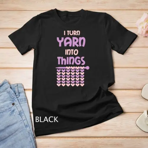 Womens Funny Knitting Retirement Crochet Yarn T-Shirt Unisex T-shirt