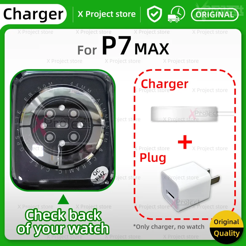 P7 MAX สมาร์ทนาฬิกาไร้สาย Charger สายสำหรับ P7MAX Smartwatch Series7แม่เหล็ก USB ชาร์จเดิมสนับสนุน GW67 PRO MAX