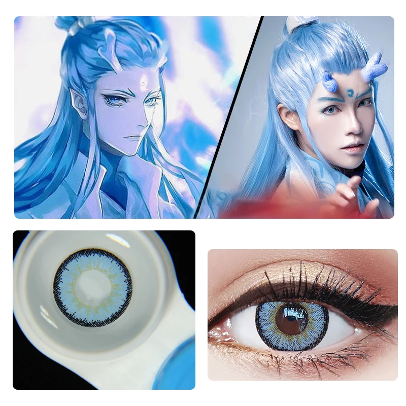 Color Contact Lenses For Eyes Anime Cosplay Costume Decorative Contact Lenses Contact Lens Beauty Makeup Sakura Look