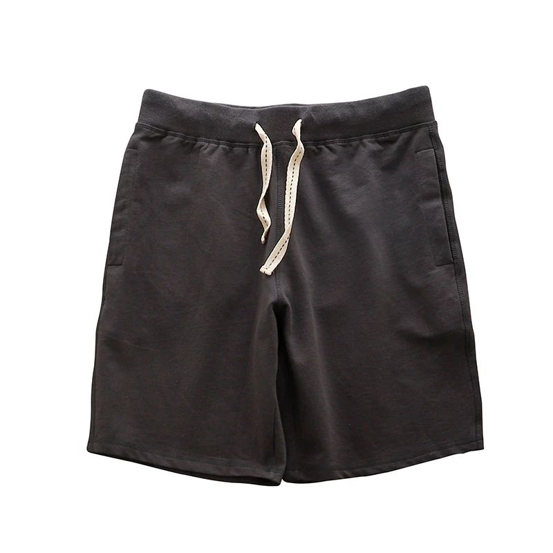 DUKEEN Shorts Heren Zomer Badstof Joggingbroek Katoen Effen Kleur Joggingbroek Losse Casual Vijfpuntsbroek Heren