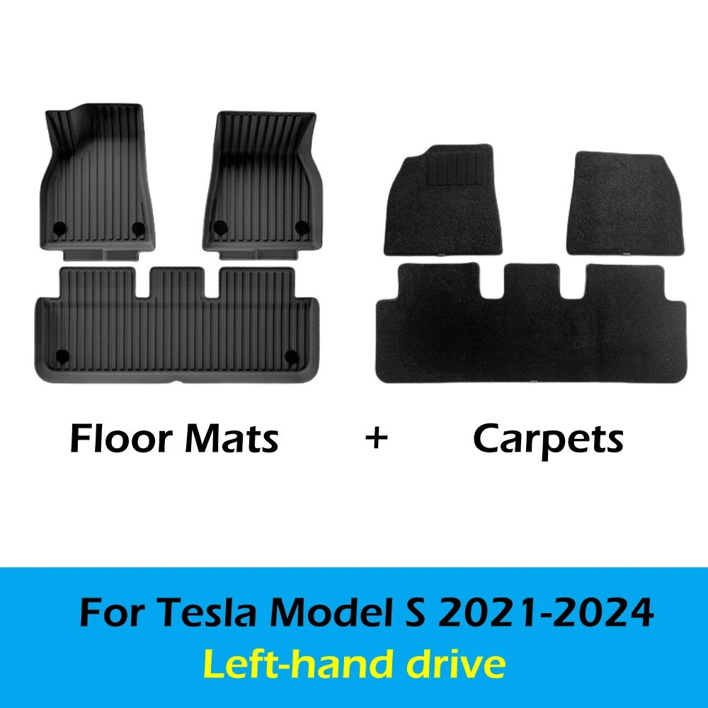 Für Tesla Model S Plaid 3D-Material Kofferraumauskleidung Allwetter-Autoteppiche Rutschfeste Kofferraummatte Bodenteppiche Maßanfertigung 2021-2024 – Detail 8