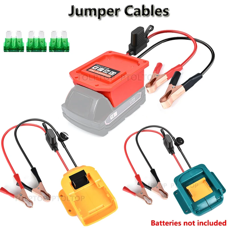 Carro Jump Starter para Makita Milwaukee Dewalt 18v 20v Li-ion Battery Adapter Impulsionador de Emergência a Partir do Dispositivo Jump Start Tool