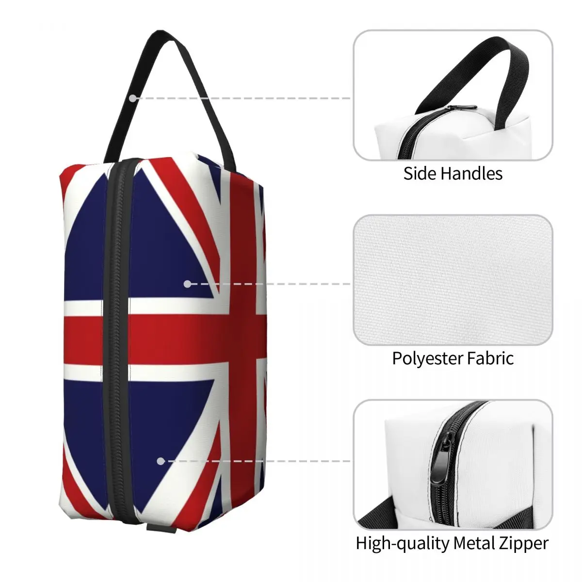 Custom Union Jack Flag Of The UK Toiletry Bag for Women Makeup Cosmetic Organizer Lady Beauty Storage Dopp Kit Case