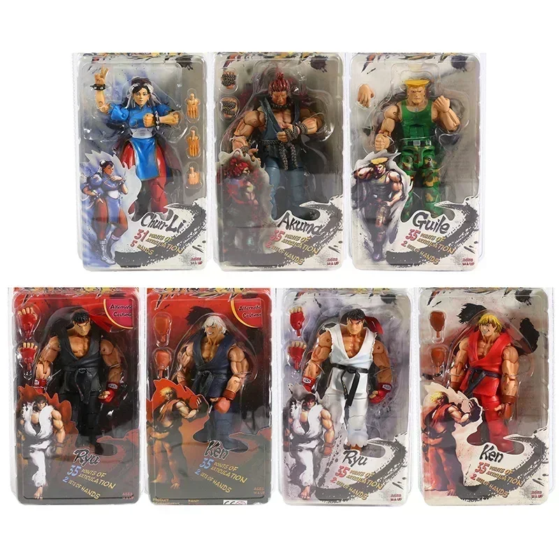

Новые фигурки Neca Street Fighter: Рю, Кен, Чун Ли, Гайл, Гоуки — аниме-персонажи, игровые фигурки, подвижные модели, игрушки