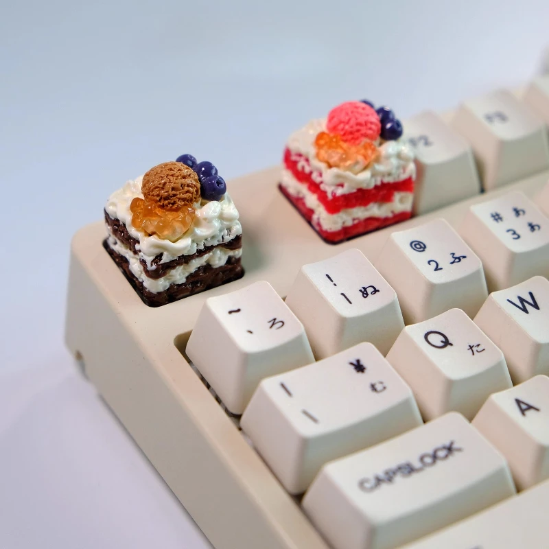 

Ice Cream Simulation Keycap Handmade Custom Keycaps Cross Creative Keycaps ESC Key Multi Layer Multi-color Resin Process Keycaps