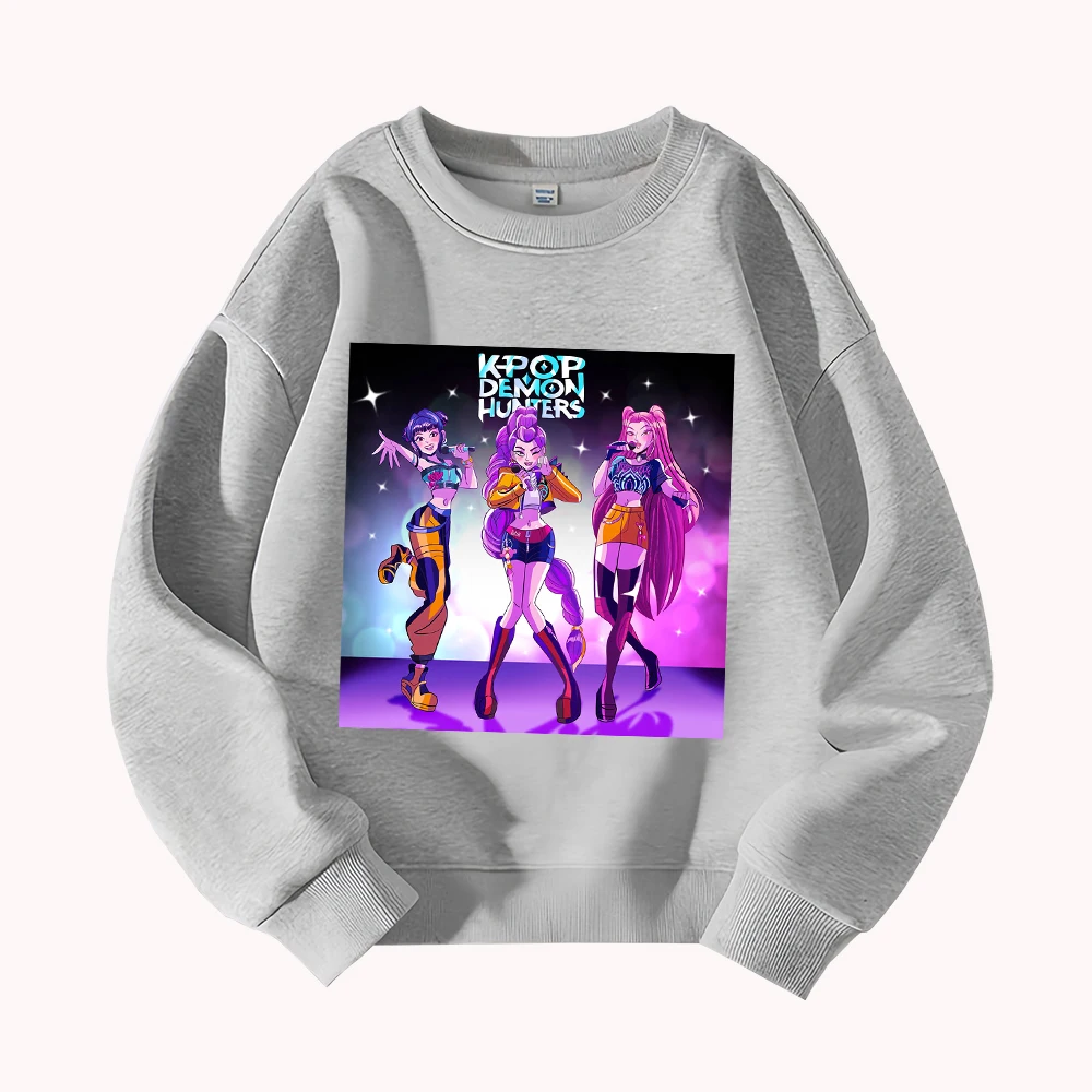 سويت شيرت Kpop Demon Hunters برقبة دائرية وطبعة جرافيك للنساء كاجوال فضفاض مناسب للموسيقى #5