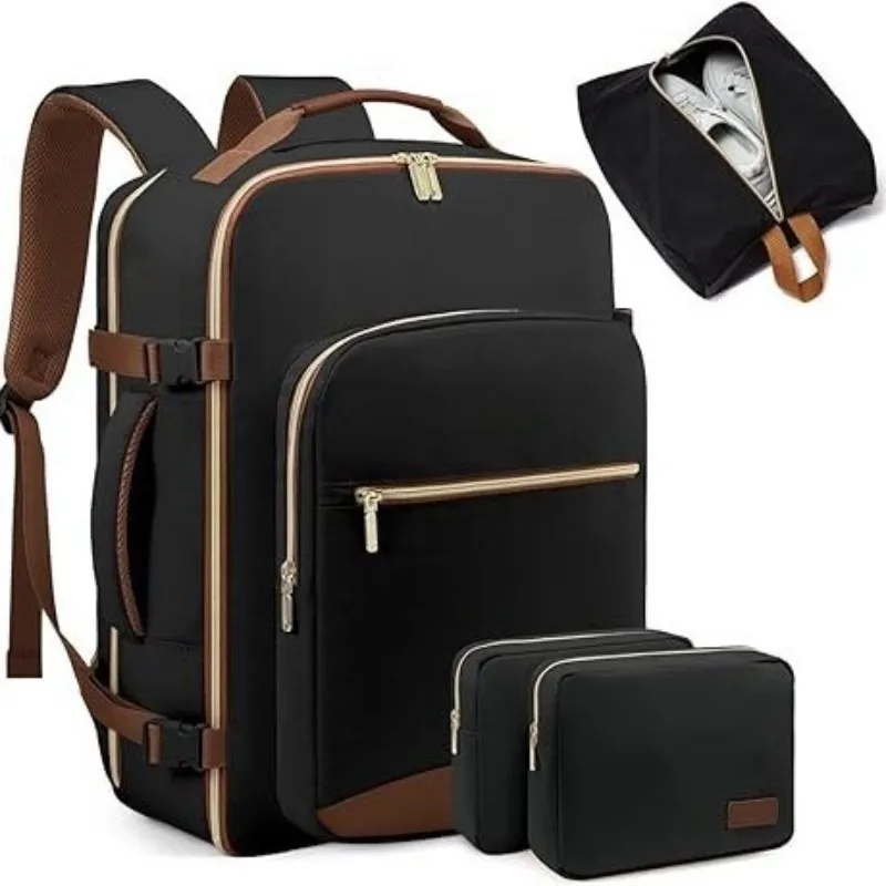 

Airplane cabin travel backpack 18 * 14 * 9in contrasting color large storage backpack boarding luggage travel backpack