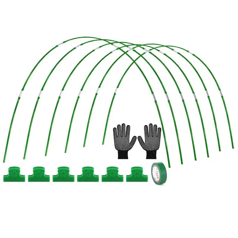 

Garden Hoops Grow Tunnel Optimal Growth Greenhouse Hoop Set Garden Folding Fiber Rod Set Arch Shed Bracket Grow Tunnel Support