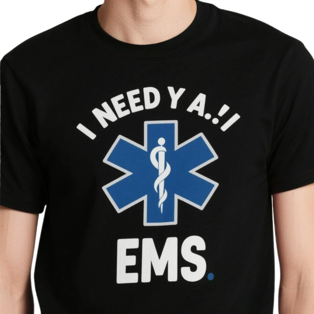 

Funny Medical Paramedic Humorous Phrase EMT EMS Star of Life T Shirt. Short Sleeve 100% Cotton Casual T-shirts Loose Top S-3XL