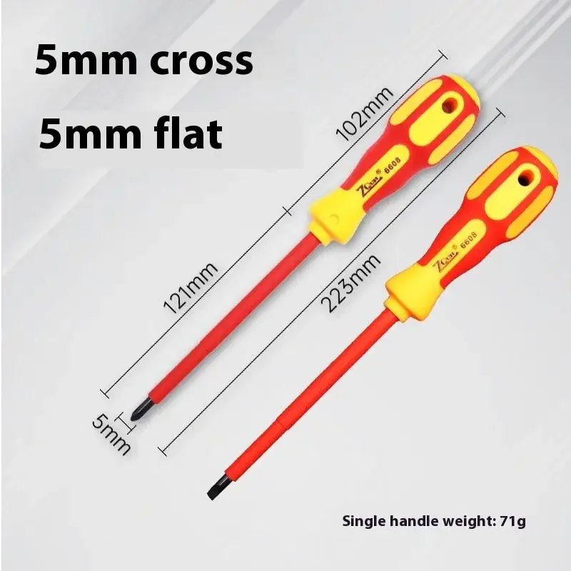 Insulated Screwdriver For Electrician Maintenance Hand Tools Multifunctional Electrician Cross Slotted Bits Magnetic Screwdriver
