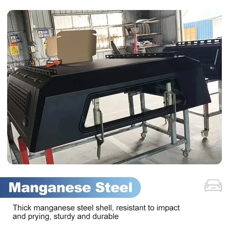 Hot-Selling Upgrd Mangane Steel ‑Piece Split High Rear Box Canopy Cover .Ft Pickup Bed Exterior Mod Parts