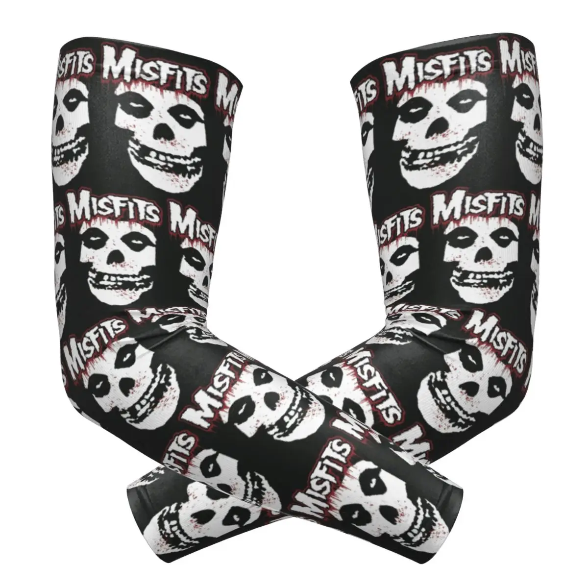 

Misfits Череп Открытый Рукава Рукава Солнцезащитный УФ-защитный Чехол Летние Велосипедные Татуировки Рукава