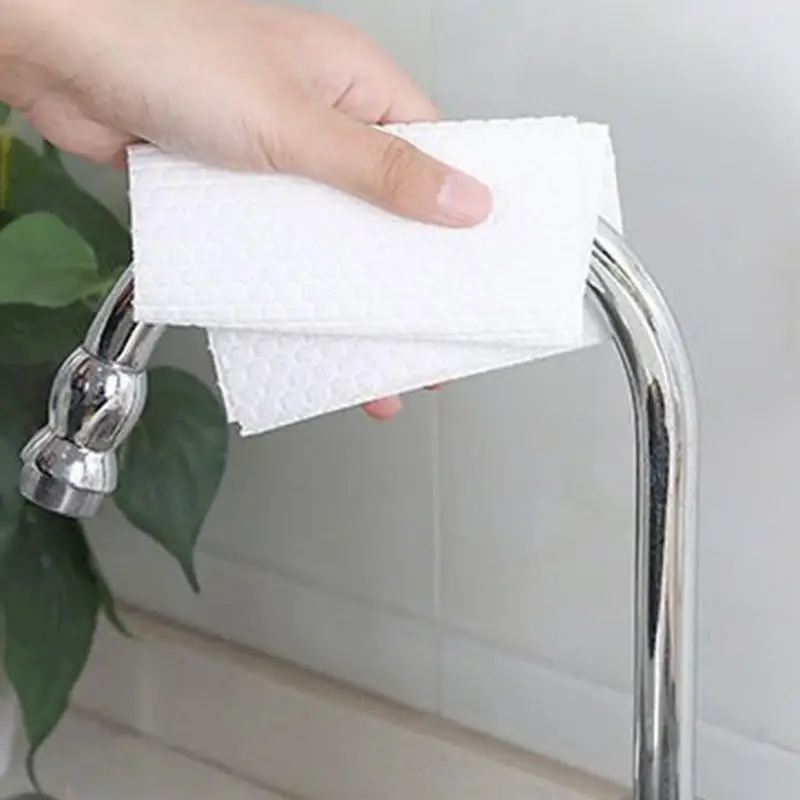 50Pcs/Roll Disposable Dish Cloth Reusable Washable Kitchen Paper Towels Dish Rags Multi-purpose Cleaning Kitchen Accessories