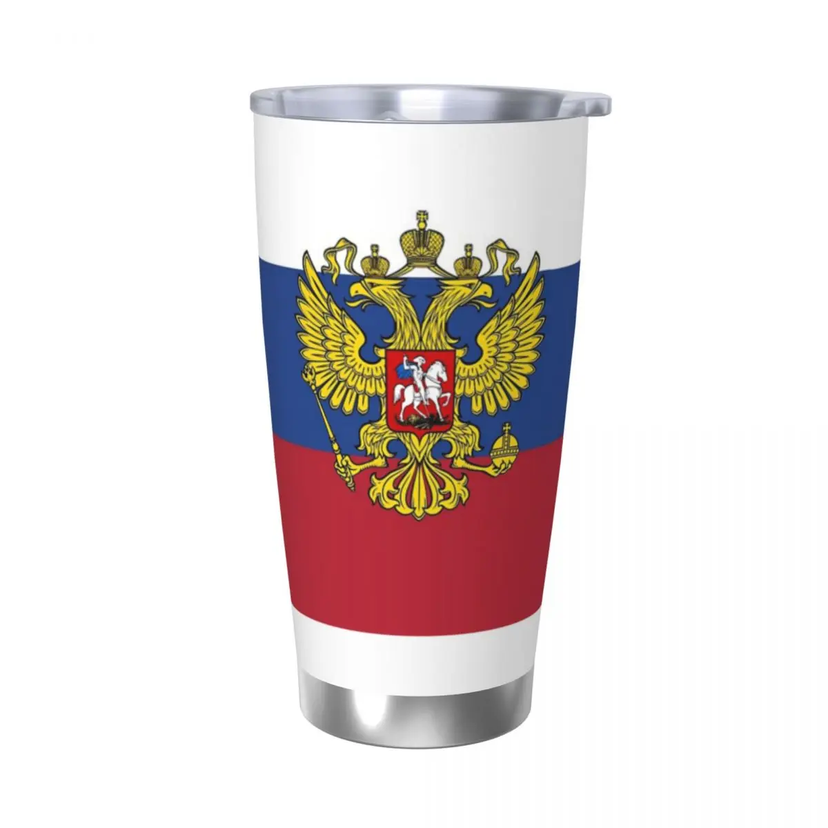 Russia Flag Tumbler Vacuum Insulated Soviet Russian CCCP Coffee Cups with Lid Straw Smoothie Tea Mugs Spill Proof, 20oz