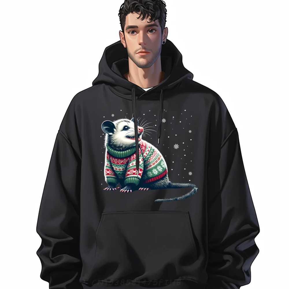 

Possum Ugly Christmas Sweater Opposum Lover Rodent Owner Sports Hoodie Men Classic And Versatile Sweater Halloween