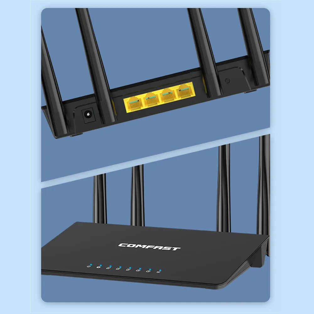 Wi-Fi-роутер AC1200, 802.11ac, Gigabit порты, Wi-Fi-роутер, 2,4 Гц, широкий охват, домашний роутер с антенной 4*5 дБи, MU-MIMO