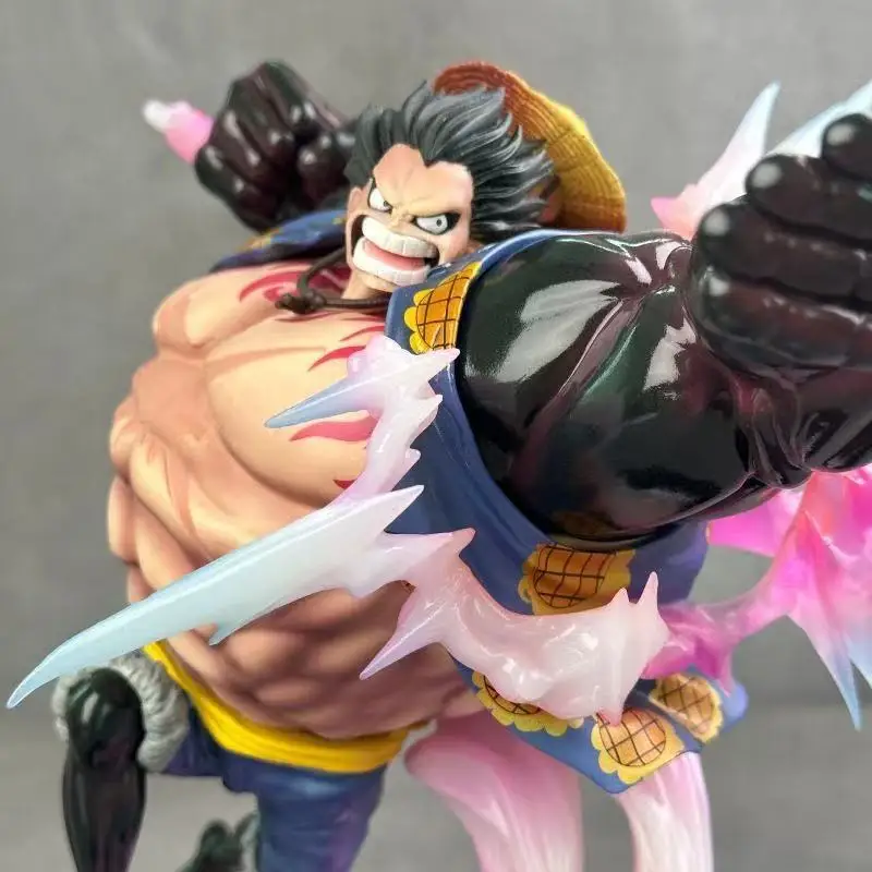 One Piece Anime Figure 25cm Wano Gear 4 Bounce Luffy Pieces Statue Figures Collectible Model Decoration Kids Toy Christmas Gift view 3